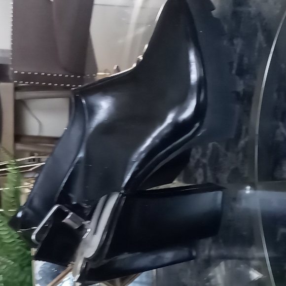Zara Trafaulic Black Platform Slingback with waffle sole